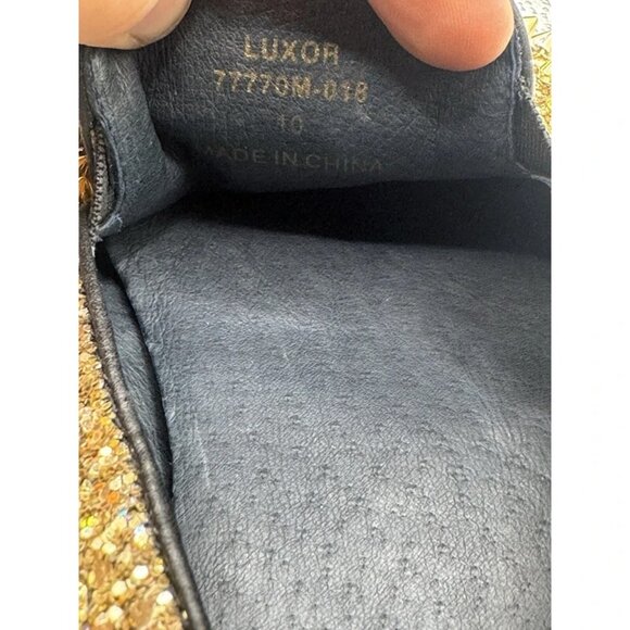 RARE 🚀‎ Size 10 - J75 By Jump Luxor Gold Spike Studded Men's Slip Ons - Picture 10 of 12
